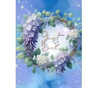 Capture the moment with this elegant guest book featuring a purple and white floral garland on a blue to purple background. Measuring 8.25 x 11 inches and featuring 100 pages, it provides ample space for heartfelt messages, names, dates, and quotes.