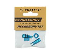Capuchons valvole Tubeless Peaty's Holeshot Fast Flow Bleu