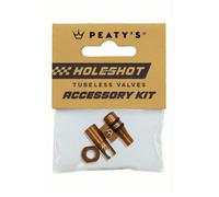Capuchons valvole Tubeless Peaty's Holeshot Fast Flow Doré