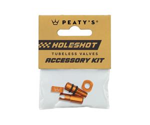 Capuchons valvole Tubeless Peaty's Holeshot Fast Flow Orange