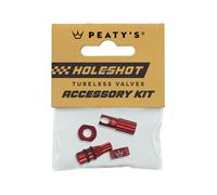Capuchons valvole Tubeless Peaty's Holeshot Fast Flow Rouge