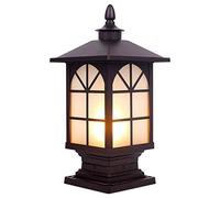 CAPXXIN Cappucci esterni rustici quadrati luce moda impermeabile colonne luce giardino illuminazione paesaggio-colonne di alluminio-luce montante vetro lampada esterno recinzione decorativo