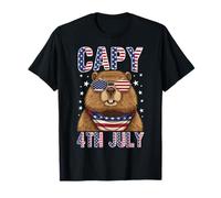 Capy 4th of July - Patriotic Capybara USA Humor Maglietta