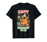 Capy Birthday To Me Capybara Celebration with Cupcake Maglietta