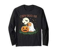 Capy-Boo-Ra Capybara Ghost Jack-o-Lantern Zucca Halloween Maglia a Manica