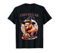 Capy-Boo-Ra Capybara Strega Halloween Maglietta