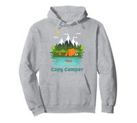 CAPY CAMPER, Happy Camping Capybara Felpa con Cappuccio