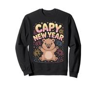 Capy Capodanno Divertente Capybara Coriandoli Fuochi d'artificio Eve Party Felpa