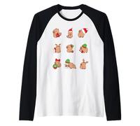 Capy Christmas Capibara festeggiano Il Natale Maglia con Maniche Raglan