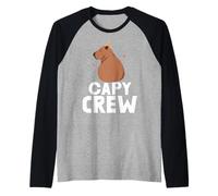 Capy Crew Carino Capybara Capybaras Roditore Animale Maglia con Maniche Raglan