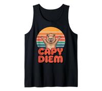 CAPY Diem Capibara Gioco di Parole retrò Tramonto Carpe Diem Canotta