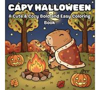 Capy Halloween: A Cute & Cozy Bold and Easy Coloring Book