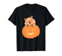 Capy Halloween Zucca Kawaii Capybara Lover Spooky Stagione Maglietta