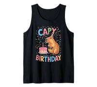 Capy Happy Birthday Capybara Party Animal Ragazzi e Ragazze Canotta