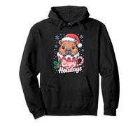 Capy Holidays - Cappello da Babbo Natale Capybara con Grafica Felpa con Cappuccio