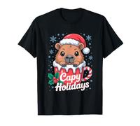 Capy Holidays - Cappello da Babbo Natale Capybara con Grafica Maglietta