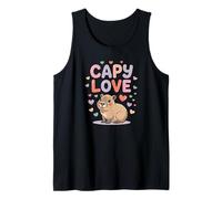 Capy Love Carino Capybara Valentine Amante Animali Canotta