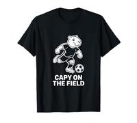 Capy On The Field - Simpatici Disegni di Calcio Capybara Maglietta