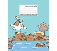 Capy Spa Day - Composition Notebook (Wide Ruled): Onsen Morning Scene | 7.5" × 9.25" | 55 Sheets (110 Pages) | School Supplies