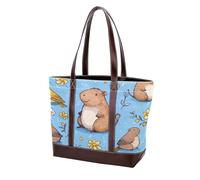 Capybara-12 borse a tracolla per le donne grandi borse in morbida pelle lavata e borse durevoli