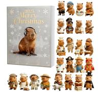 Capybara 2025, 2D Acrylic Capybaras Ornaments Set, 24 Days Christmas Countdown Decorations, Cute Capybara Themed Holiday Calendar for Home Living Room Family Kids Adults Gift