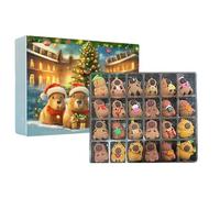 Capybara - 24 giorni 3D Capybara giocattolo decorativo - conto alla rovescia calendario animale da collezione | per la casa libreria TV armadio ingresso comodino adulti bambini festa