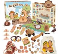 Capybara Advent Calendar 2025, 31 Pcs Capybara Accessories, Christmas Decoration Crafts, Handmade Collectible Ornaments For Family Holiday Birthday