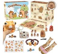 Capybara Advent Calendar 2025,Capybara Christmas Advent Calendar,34 Pcs CapyBaras Gifts Christmas Countdown Surprise Gift for Xmas Stocking Stuffers (A (17 items))