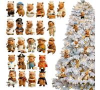 Capybara Advent Calendarr - Christmas Countdown Decor, 2025 2D Acrylic Capybara Ornaments | 24-Day Calendar | Cute Capibara Ornament Countdown for Home, Living Room, Family, Adults, Vacation