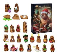 Capybara Advent Calendars 2025, 24 Days Christmas Countdown Advent Calendars with 3D Capybara Figure Ornament for Holiday Decor