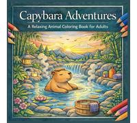 Capybara Adventures : A Relaxing Animal Coloring Book For Adults