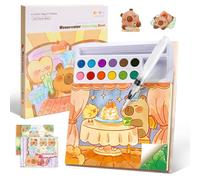 Capybara Album da Colorare, Libro da Colorare ad Acqua Quaderno di Lavoro per Acquerelli Libri ad Acqua Pittura ad Acquerello Attività Artistiche e Creative Kit Forniture Creative per Principianti