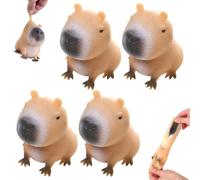 Capybara Antistress Toy 4 Pezzi Capibara Giocattolo Da Spremere Giocattoli Squishy Capibara Capybara Fidget Giocattolo Simpatico Animale Pizzico Antistress Palla Da Spremere Per Adulti, Bambini