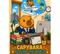 Capybara Around the World Coloring Book Subtitle: A Cute and Funny Travel Coloring Book Featuring Famous Places, Foods and Adventures for Adults, Teens and Beginners