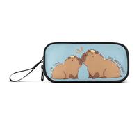 Capybara - Astuccio grande con 3 scomparti, con scritta "I'm So Tired", portatile, grande, per adolescenti, ragazzi, ragazze, adulti, studenti, Capybara Sono così stanco, Taglia unica, Organizer per