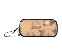 Capybara - Astuccio grande con motivo "I Didn't Mean It", 3 scomparti, portatile, grande, per adolescenti, ragazzi, ragazze, adulti, studenti, Capybara non intendevo che modello, Taglia unica