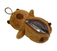 Capybara - Astuccio per matite in peluche, grande capacità, organizer con cerniera per penne, astuccio per giovani, astuccio per studenti, organizer per matite per insegnanti, in peluche