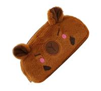 Capybara - Astuccio portapenne in peluche, astuccio kawaii con cerniera, morbido portapenne, organizer per feste di compleanno, rientro a scuola, studenti, articoli di cancelleria, A,