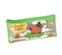 Capybara - Astuccio trasparente con cerniera, astuccio portatile per cancelleria, grazioso astuccio a tema Capybara, per ufficio e scuola, portapenne di grande capacità, organizer alla moda per
