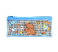 Capybara - Astuccio trasparente con cerniera | Custodia per penne carina e portatile per ufficio, scuola, studenti, cancelleria e da disegno, Due Capybaras, Se référer au descriptif