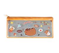 Capybara - Astuccio trasparente con cerniera | Custodia per penne carina e portatile per ufficio, scuola, studenti, cancelleria e da disegno, Capybara Lying On Its Back, Se référer au