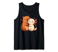 Capybara Axolotl Animal Lover Valentines BFF Ragazzi Ragazze Bambini Canotta