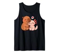Capybara Axolotl Animal Lover Valentines BFF Ragazzi Ragazze Bambini Canotta