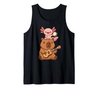 Capybara Axolotl Band Music Kawaii Animali Amante Bambini Canotta