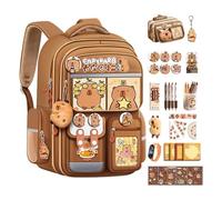 Capybara Backpack - Cartoon Laptop Bookbag for Students, Cute and Lightweight Waterproof Capybara Bag with Large Capacity for School Supplies, Books, Stationery, Travel, Boys, Girls, Teens, and Fun