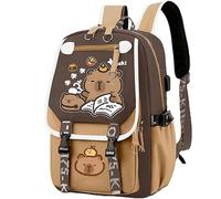 Capybara Backpack, Cute Capybara School Backpack for Student, Large Capacity School Backpack, Preppy School Bag, Casual Backpack School Bag for Girls and Boys (C)