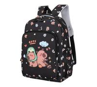 Capybara Backpacks with Lunch Box - Large Capacity Back, Student Lunch Backpack | School Backpack Set with Pencil Case and Lunchs Tote, Travel Bookbag for Girls Boys Kids, Daily Travel, nero, Consulte