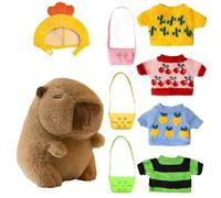 Capybara - Bambola di peluche realistica per bambini, Capybara Pencil Caso Capybaras Set di carta da lettere | Decorazione per il rifugio degli animali realistici per bambini