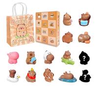 Capybara Blind Box 12pcs Set Figurine Capybara in Resina, Mini Animali per Decorazione Torta Compleanno & Casa, Ideale per Giardino delle Fate e Collezioni
