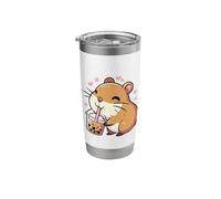 Capybara Boba Bubble Tea Bambini Ragazze Bambini Kawaii Capybara Bicchiere termico in acciaio inox doppia parete